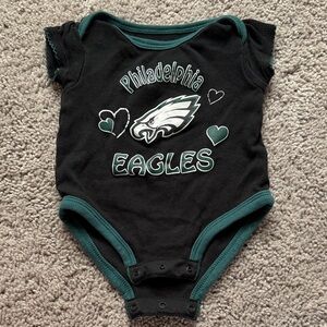 NFL Philadelphia Eagles Black and Teal Baby Bodysuit